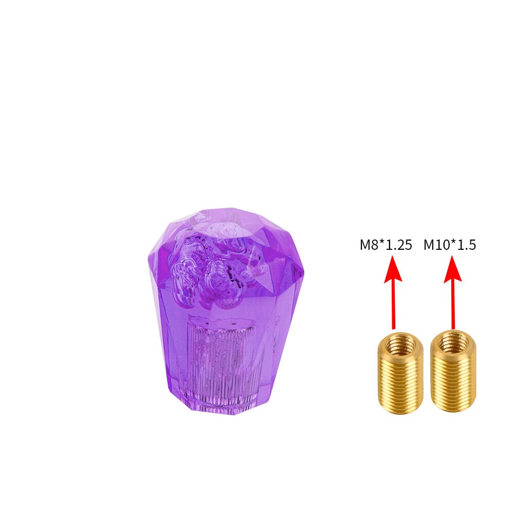 Brand New JDM Universal Diamond Crystal VIP Style Manual Shifter Shift Knob 60MM Purple