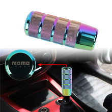 Load image into Gallery viewer, Brand New Universal MOMO Neo-Chrome Aluminum Manual Gear Stick Shift Knob Shifter Lever Head