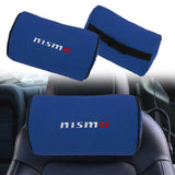 Brand New 1PCS JDM Nismo Blue Fabric Material Car Neck Headrest Pillow Fabric Racing Seat