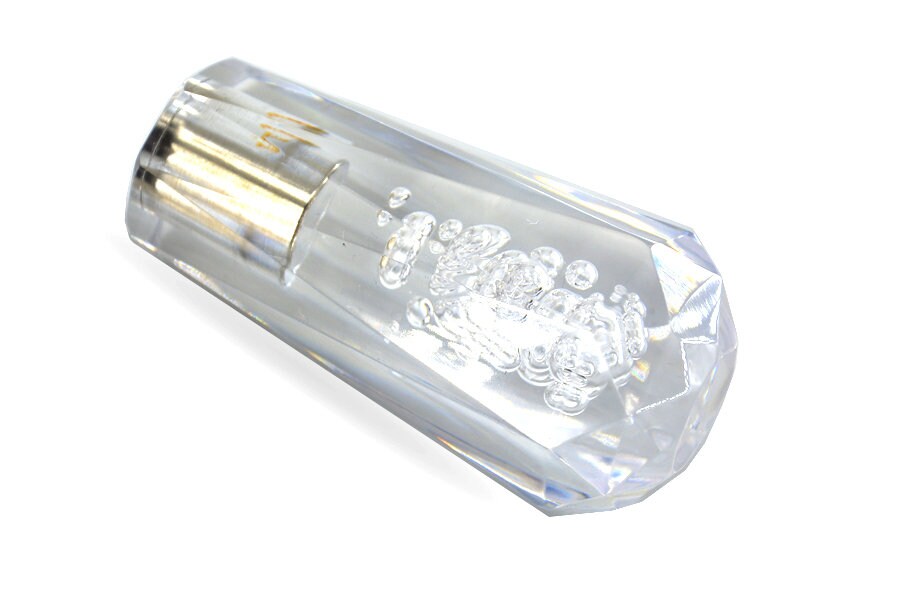 Brand New JDM Universal Diamond Crystal VIP Style Manual Shifter Shift Knob 100MM Clear