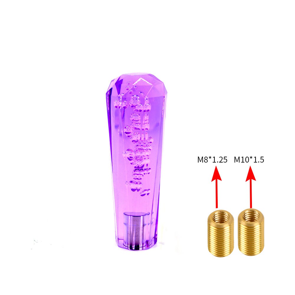 Brand New JDM Universal Diamond Crystal VIP Style Manual Shifter Shift Knob 150MM Purple