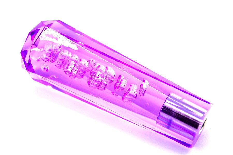 Brand New JDM Universal Diamond Crystal VIP Style Manual Shifter Shift Knob 150MM Purple