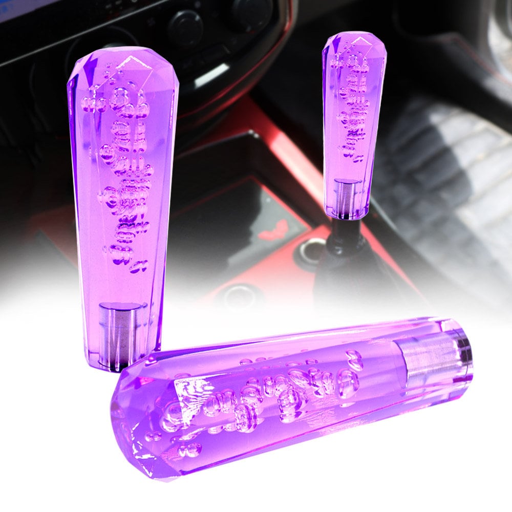 Brand New JDM Universal Diamond Crystal VIP Style Manual Shifter Shift Knob 150MM Purple