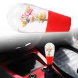 Brand New Universal JDM Red Crystal Real Flowers Head Manual Car Gear Shift Knob shifter M8 M10 M12