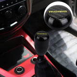 Brand New Universal Momo Carbon Fiber Sticker Aluminum Manual Gear Stick Black Shift Knob Shifter M8 M10 M12