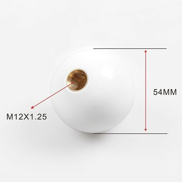 Brand New Universal JDM Duracon Glossy White Round Ball Shift Knob M8x1.25 M10x1.5 M10x1.25 M12x1.25