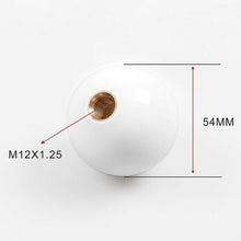 Load image into Gallery viewer, Brand New Universal JDM Duracon Glossy White Round Ball Shift Knob M8x1.25 M10x1.5 M10x1.25 M12x1.25