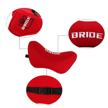 Load image into Gallery viewer, Brand New 2PCS Bride Red Car Neck Headrest Pillow Cloth Racing MEMORY FOAM