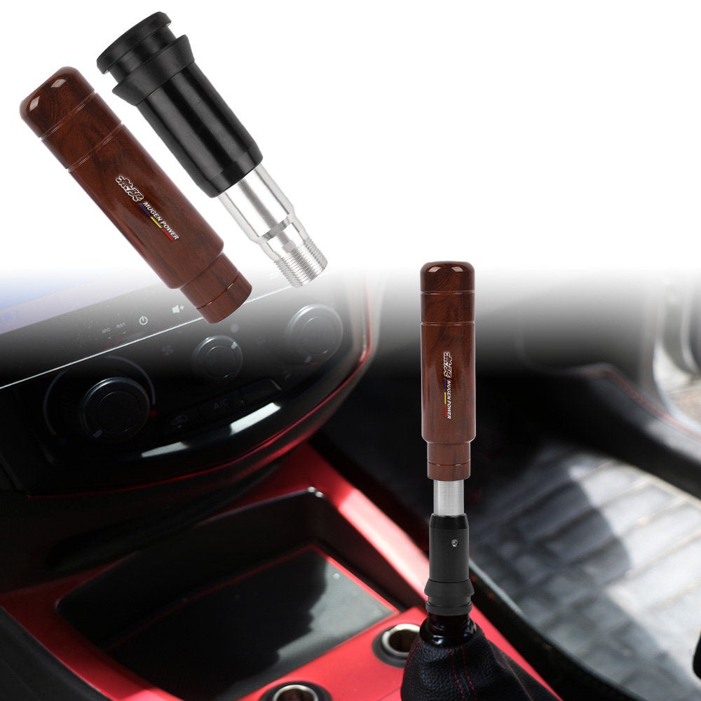 Brand New Universal Mugen Aluminum Wood Automatic Gear Shift Knob Shifter Lever Head