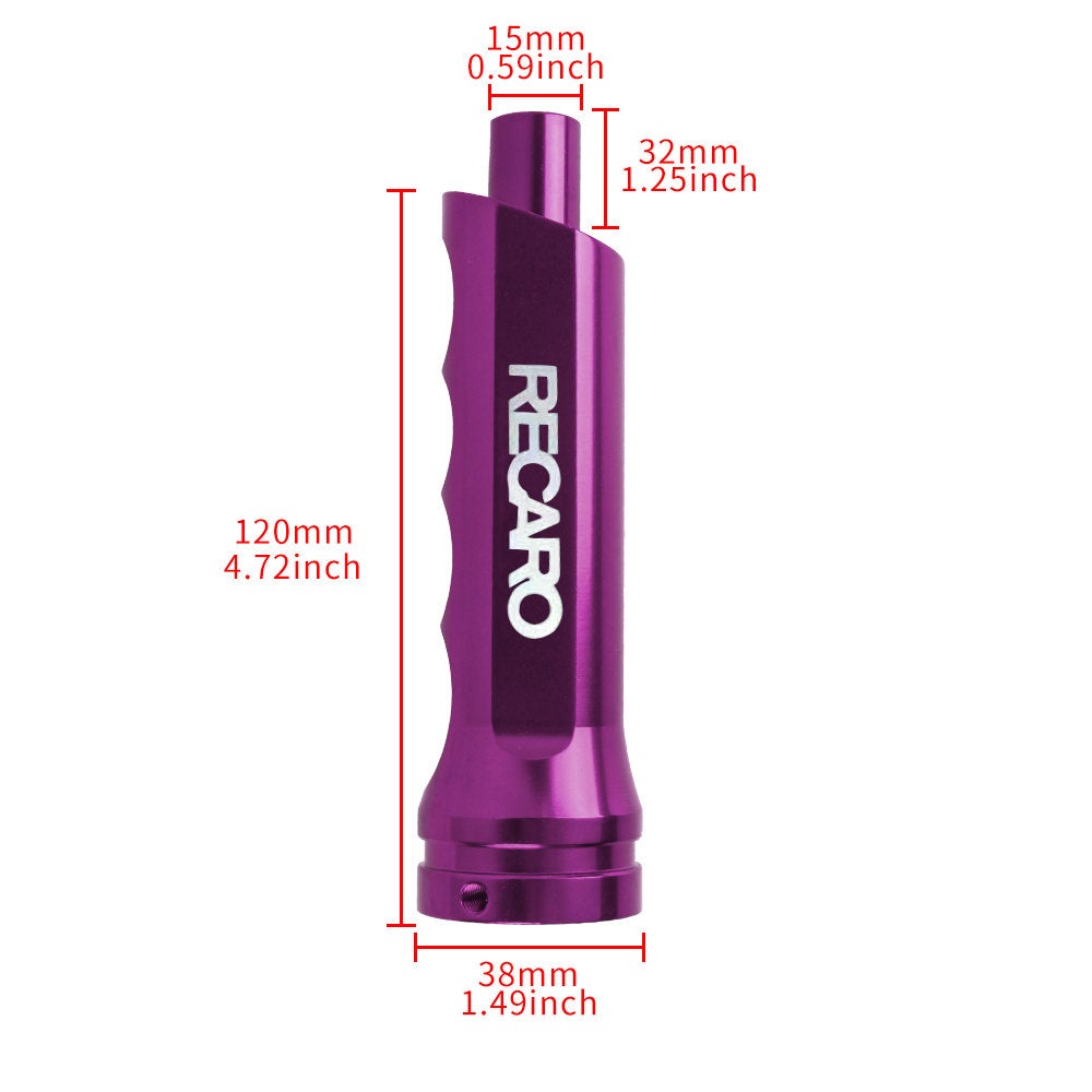 Brand New 1PCS Recaro Purple Aluminum Car Handle Hand Brake Sleeve Universal Cover For Universal