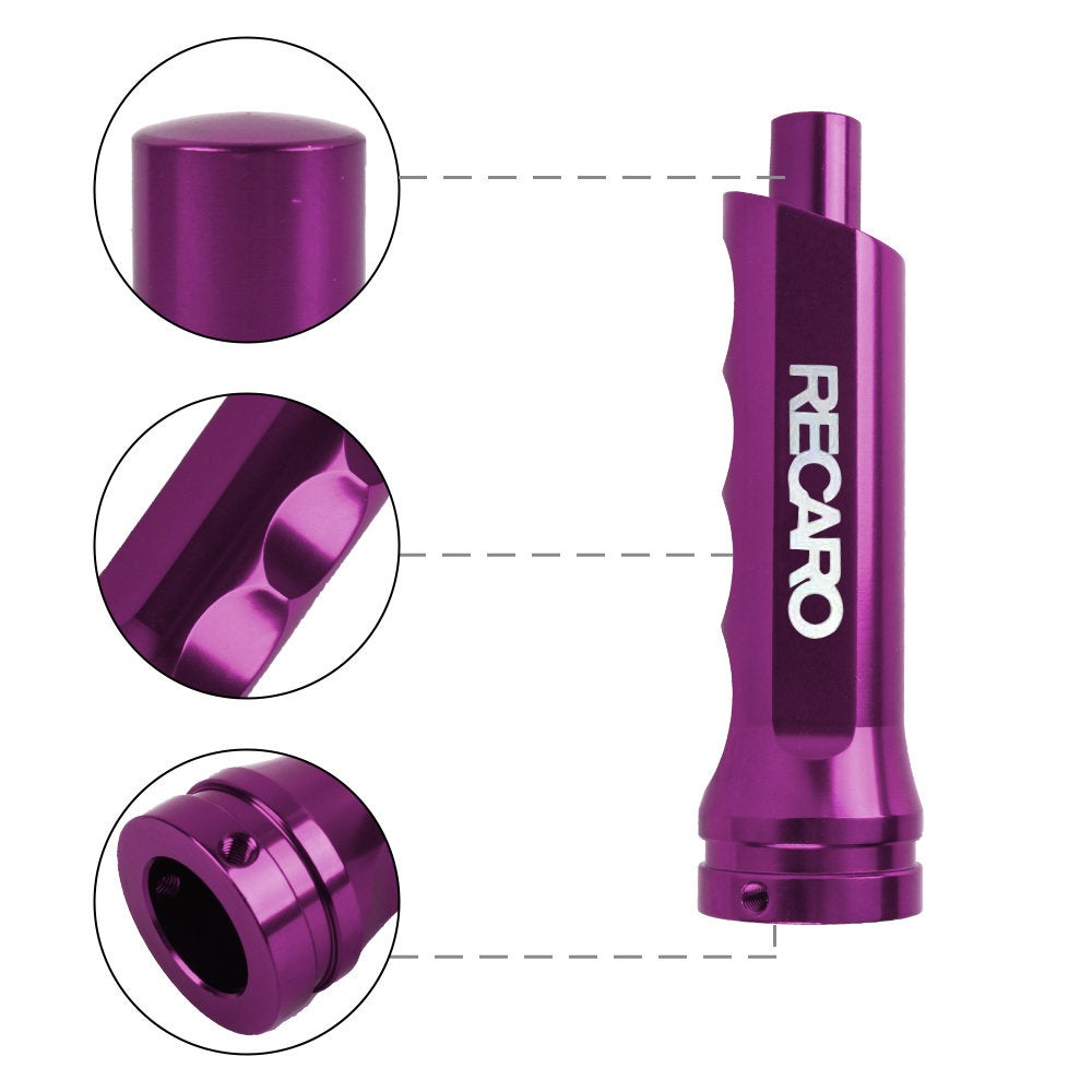 Brand New 1PCS Recaro Purple Aluminum Car Handle Hand Brake Sleeve Universal Cover For Universal