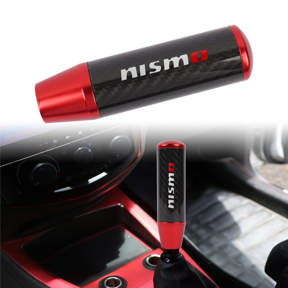 Brand New 13CM Nismo Universal Red Carbon Fiber Manual Gear Stick Shift Knob Lever Shifter M8 M10 M12