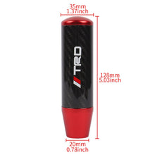 Load image into Gallery viewer, Brand New 13CM TRD Universal Red Carbon Fiber Manual Gear Stick Shift Knob Lever Shifter M8 M10 M12