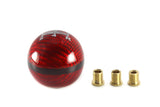 Brand New Mugen 5 Speed Red Universal Real Carbon Fiber Round Ball Manual Car Racing Gear Shift Knob Shifter M12 M10 M8