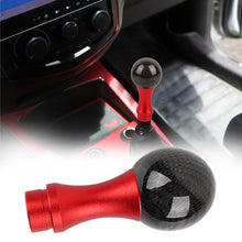 Load image into Gallery viewer, Brand New Universal JDM Black/Red Carbon Fiber Ball Shift Knob Manual Gear Shifter Lever Knob