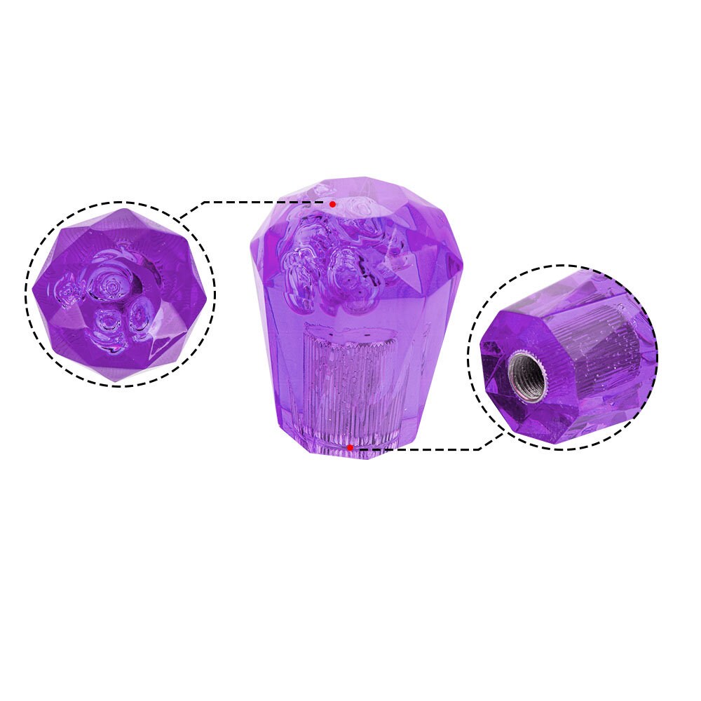 Brand New JDM Universal Diamond Crystal VIP Style Manual Shifter Shift Knob 60MM Purple