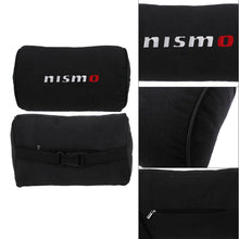 Load image into Gallery viewer, Brand New 2PCS JDM Nismo Black Fabric Material Car Neck Headrest Pillow Fabric Racing Seat