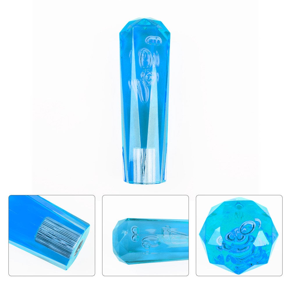 Brand New JDM Universal Diamond Crystal VIP Style Manual Shifter Shift Knob 150MM Blue