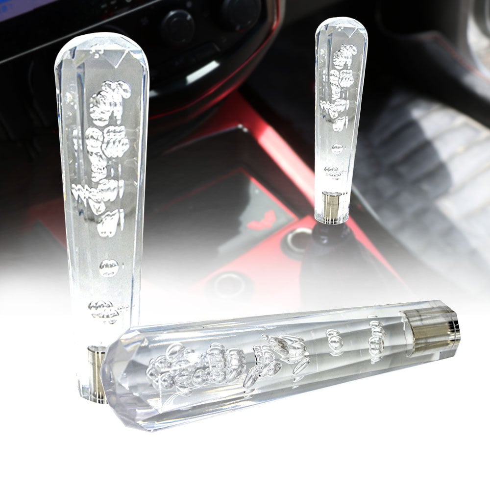 Brand New JDM Universal Diamond Crystal VIP Style Manual Shifter Shift Knob 150MM Clear