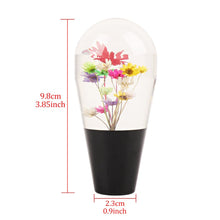 Load image into Gallery viewer, Brand New Universal JDM Black Crystal Real Flowers Head Manual Car Gear Shift Knob shifter M8 M10 M12