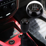 Brand New Universal 6 Speed Carbon Fiber Sticker Aluminum Manual Gear Stick Black Shift Knob Shifter M8 M10 M12