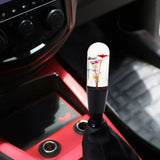 Brand New 1PCS Universal JDM Clear Crystal Real Flowers Manual Car Black Base Racing Stick Shift Knob M8 M10 M12