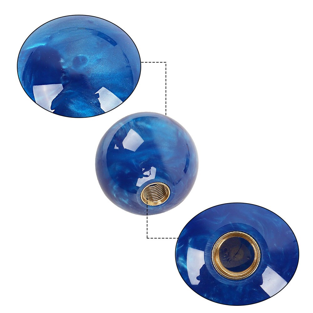 Brand New Universal Pearl Blue Round Ball Shift Knob Car Gear MT Manual Shifter M8 M10 M12