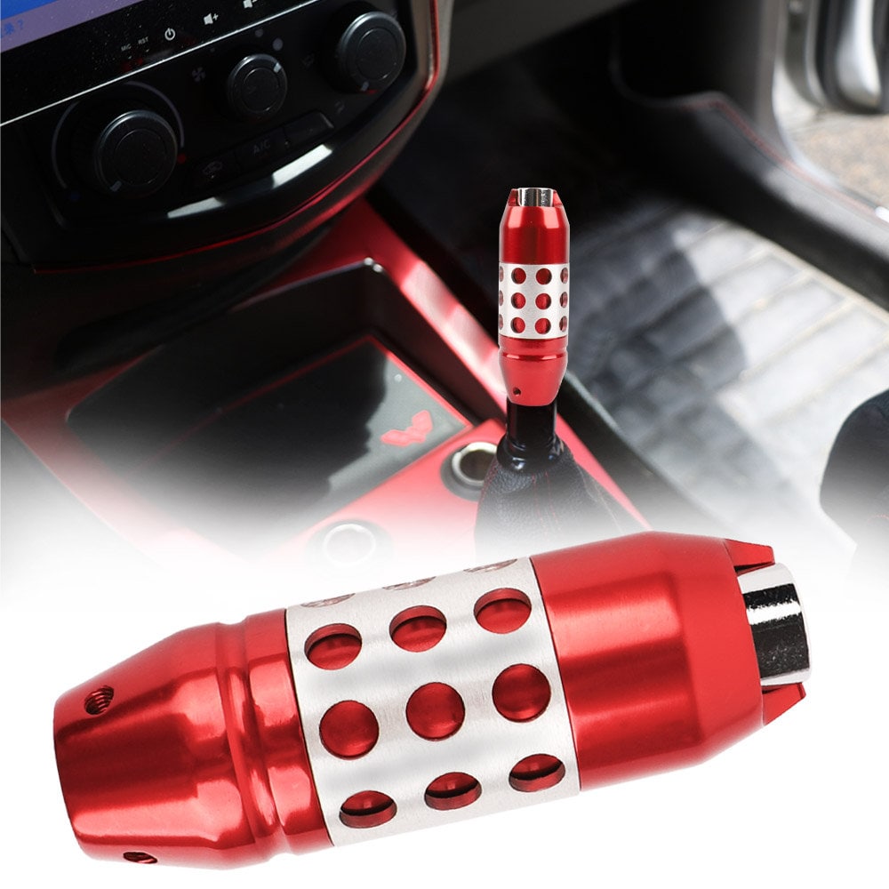 Brand New Universal Red Aluminum Universal Automatic AT Transmission Car Racing Gear Shift Knob Lever Shifter M8 M10 M12