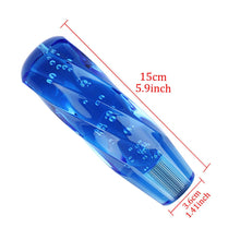 Load image into Gallery viewer, Brand New Universal VIP 150mm Transparent Manual Blue Twist Crystal Bubble Racing Gear Shift Knob M8 M10 M12