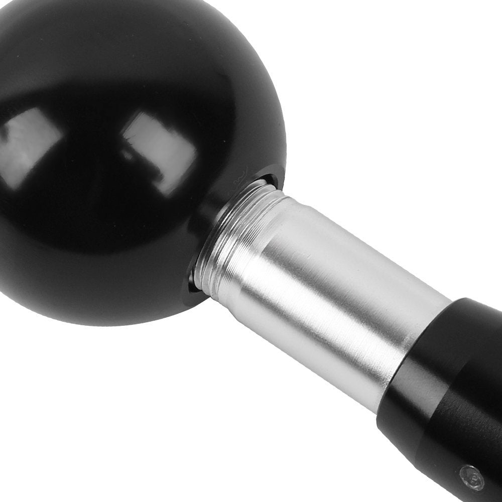 Brand New Universal Ralliart Aluminum Black Round Ball Automatic Gear Stick Shift Knob Shifter