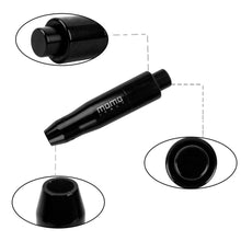 Load image into Gallery viewer, Brand New JDM Universal Momo Black Aluminum Automatic Stick Gear Shift Knob Shifter