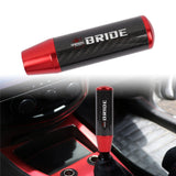 Brand New 13CM BRIDE Universal Red Carbon Fiber Manual Gear Stick Shift Knob Lever Shifter M8 M10 M12