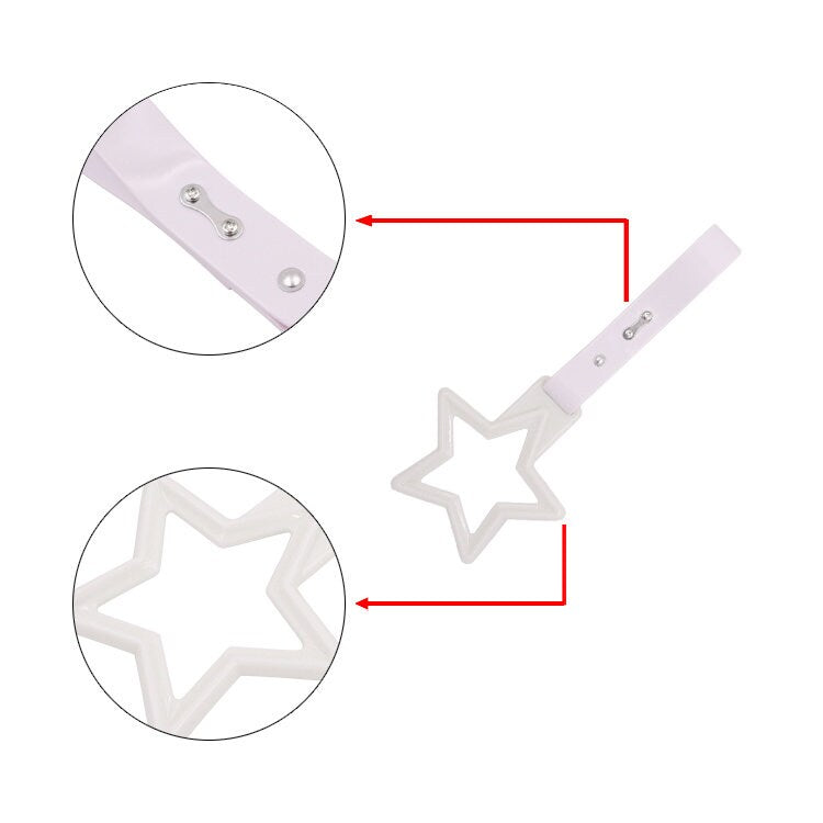 Brand New Glow in the Dark Star Handle White JDM TSURIKAWA Ring Subway Train Bus Handle Strap Charm Drift