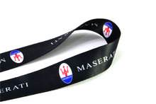 Load image into Gallery viewer, BRAND NEW Maserati Car Keychain Tag Rings Keychain JDM Drift Lanyard Black