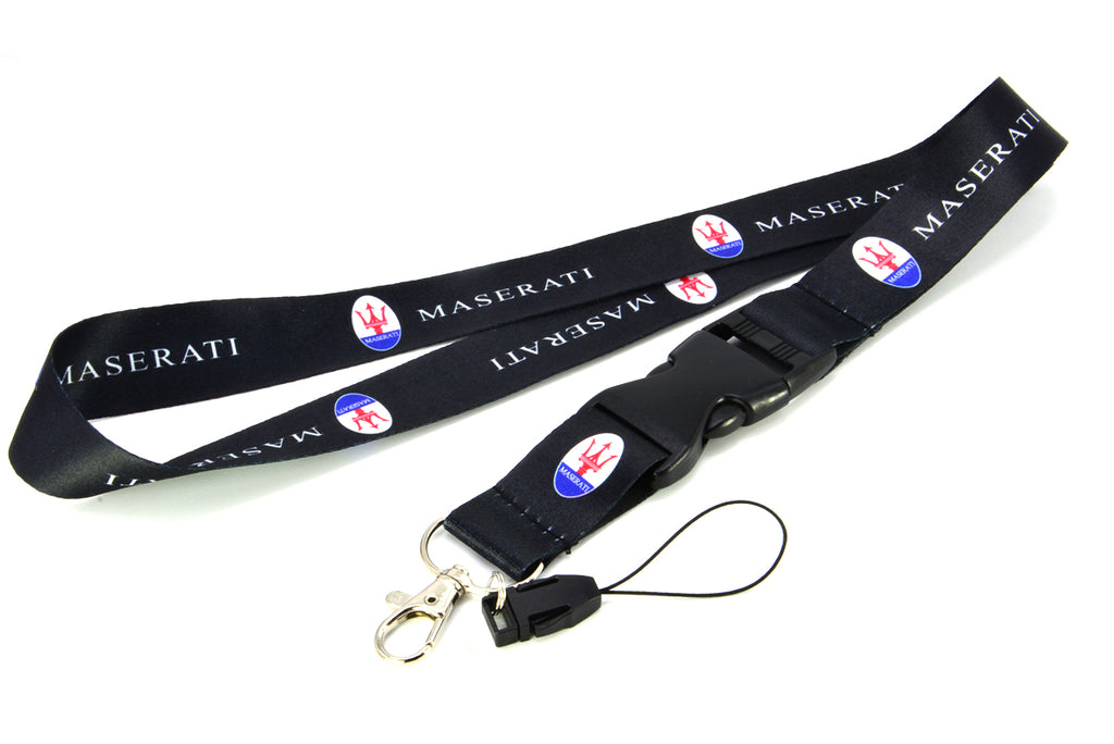 BRAND NEW Maserati Car Keychain Tag Rings Keychain JDM Drift Lanyard Black