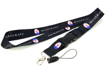 Load image into Gallery viewer, BRAND NEW Maserati Car Keychain Tag Rings Keychain JDM Drift Lanyard Black