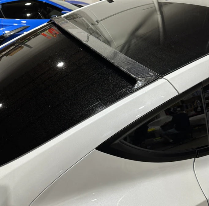 Fits For Tesla Model Y 2020-2023 Rear Trunk Spoiler Wing Flap Glossy Black