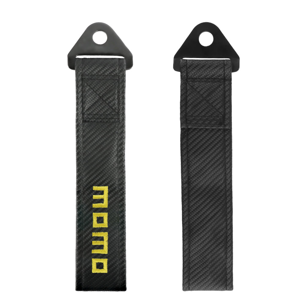 Brand New Momo Carbon Fiber High Strength Tow Towing Strap Hook For Front / REAR BUMPER JDM