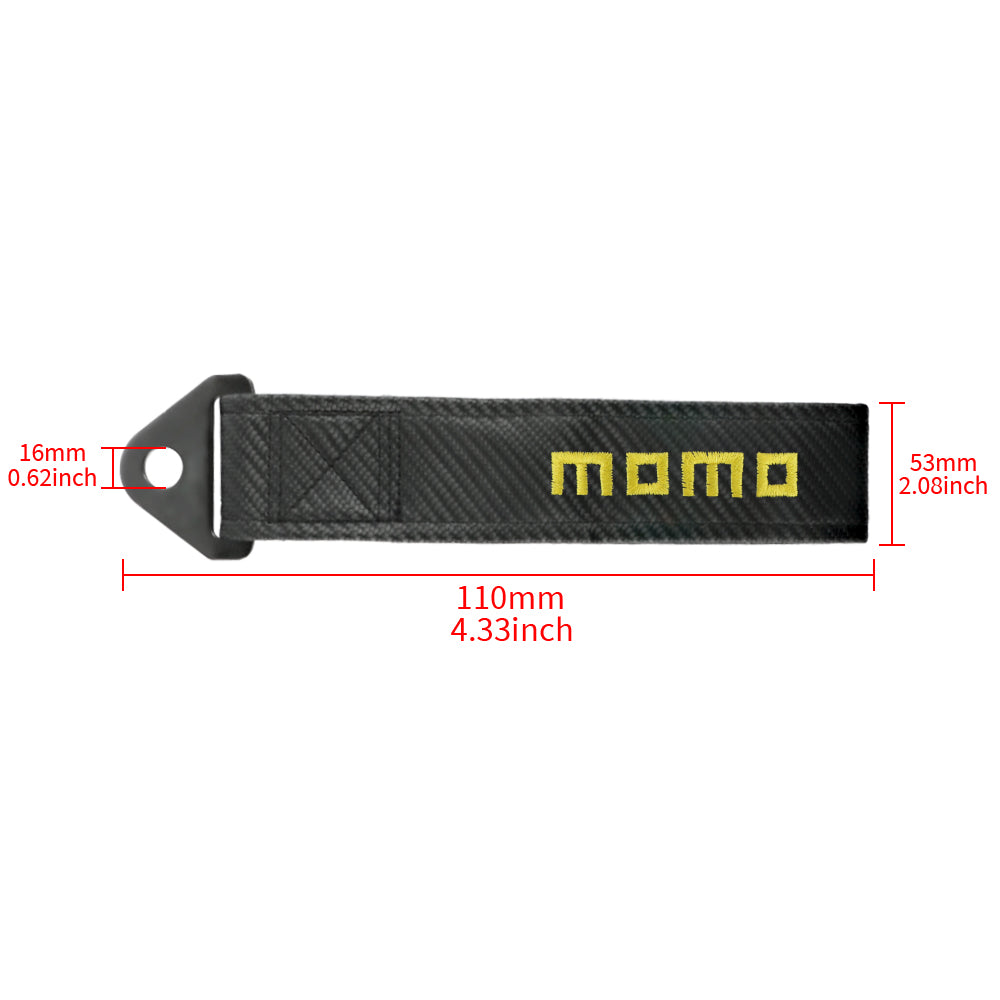 Brand New Momo Carbon Fiber High Strength Tow Towing Strap Hook For Front / REAR BUMPER JDM