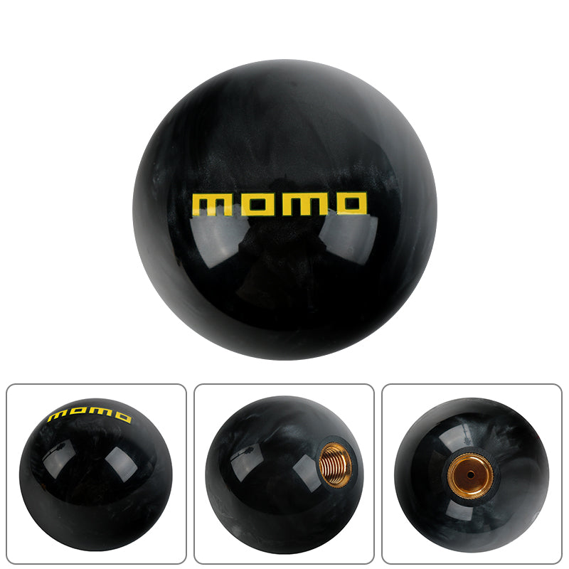 Brand New Universal Momo JDM Black Pearl 54mm Round Ball SHIFT KNOB M8 M10 M12