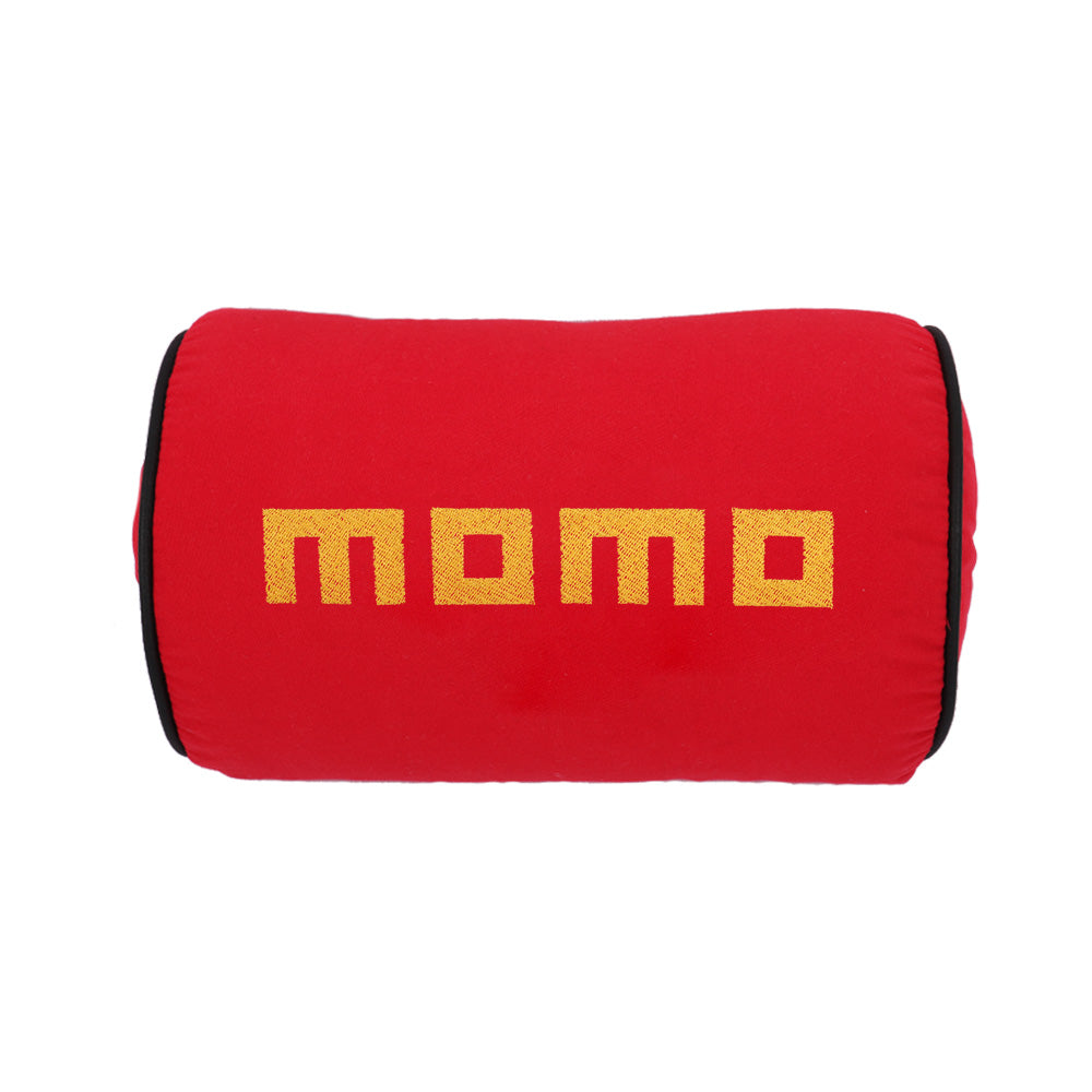 Brand New 1PCS JDM Momo Red Fabric Material Car Neck Headrest Pillow Fabric Racing Seat