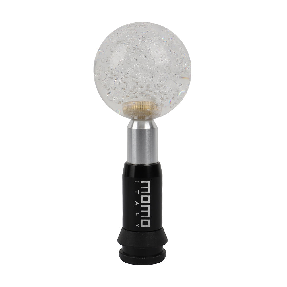 Brand New Universal Crystal Bubble Clear Round Ball Automatic Transmission Shift Knob W/ MOMO Adapter