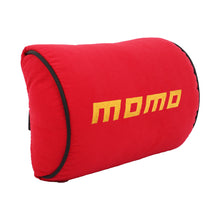 Load image into Gallery viewer, Brand New 1PCS JDM Momo Red Fabric Material Car Neck Headrest Pillow Fabric Racing Seat