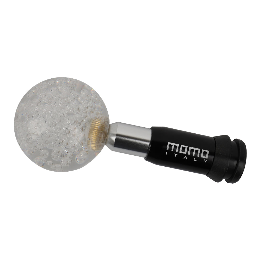 Brand New Universal Crystal Bubble Clear Round Ball Automatic Transmission Shift Knob W/ MOMO Adapter