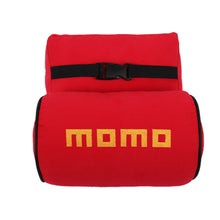 Load image into Gallery viewer, Brand New 1PCS JDM Momo Red Fabric Material Car Neck Headrest Pillow Fabric Racing Seat