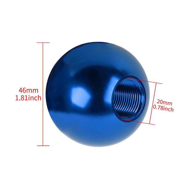 BRAND NEW UNIVERSAL MOMO JDM Aluminum Blue Round Ball Manual Gear Stick Shift Knob Universal M8 M10 M12