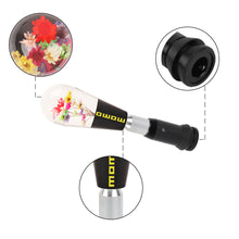 Load image into Gallery viewer, Brand New Universal JDM Momo Black Crystal Real Flowers Head Automatic Car Gear Shift Knob shifter