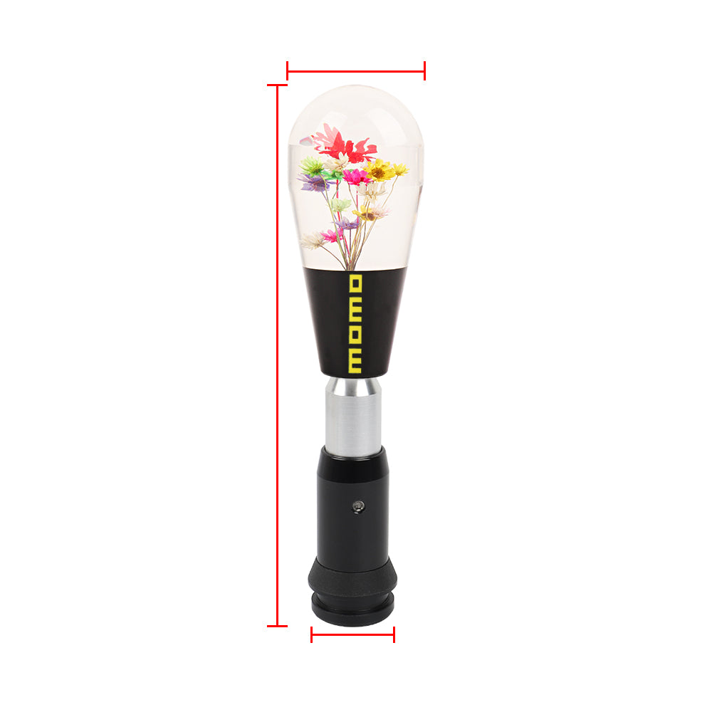 Brand New Universal JDM Momo Black Crystal Real Flowers Head Automatic Car Gear Shift Knob shifter