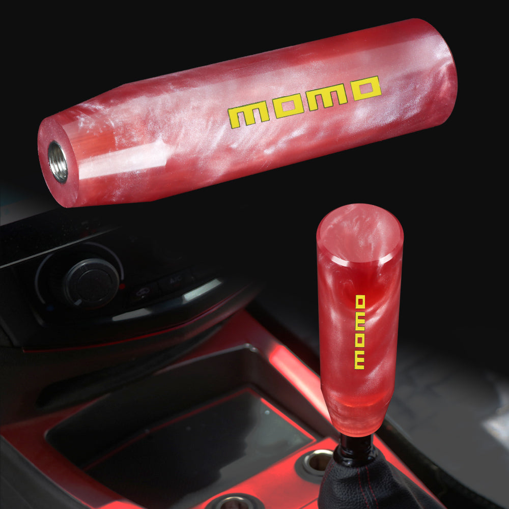 Brand New Universal Momo Red Pearl Long Stick Manual Car Gear Shift Knob Shifter M8 M10 M12