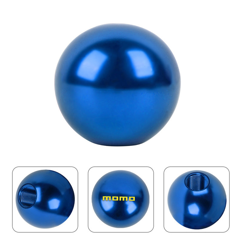 BRAND NEW UNIVERSAL MOMO JDM Aluminum Blue Round Ball Manual Gear Stick Shift Knob Universal M8 M10 M12